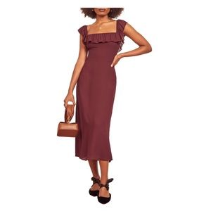 Reformation Colette Ruffle Trim Dress 🌺IN STORES🌺